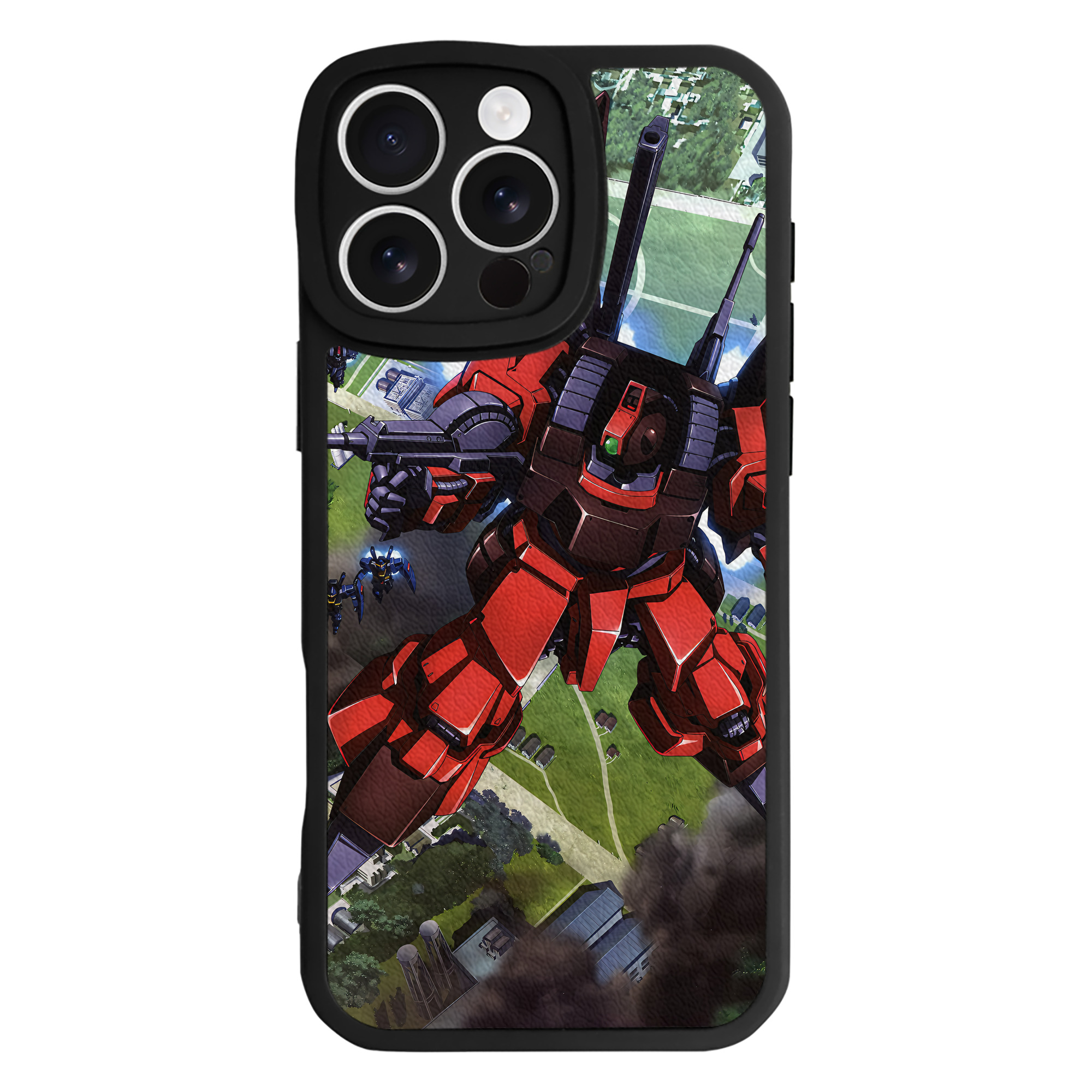 （画像用） 機動戦士ガンダム Mobile Suit Gundam 【iPhone 16シリーズ対応】シリコンスマホケース（レザー調） 材質：シリコン
